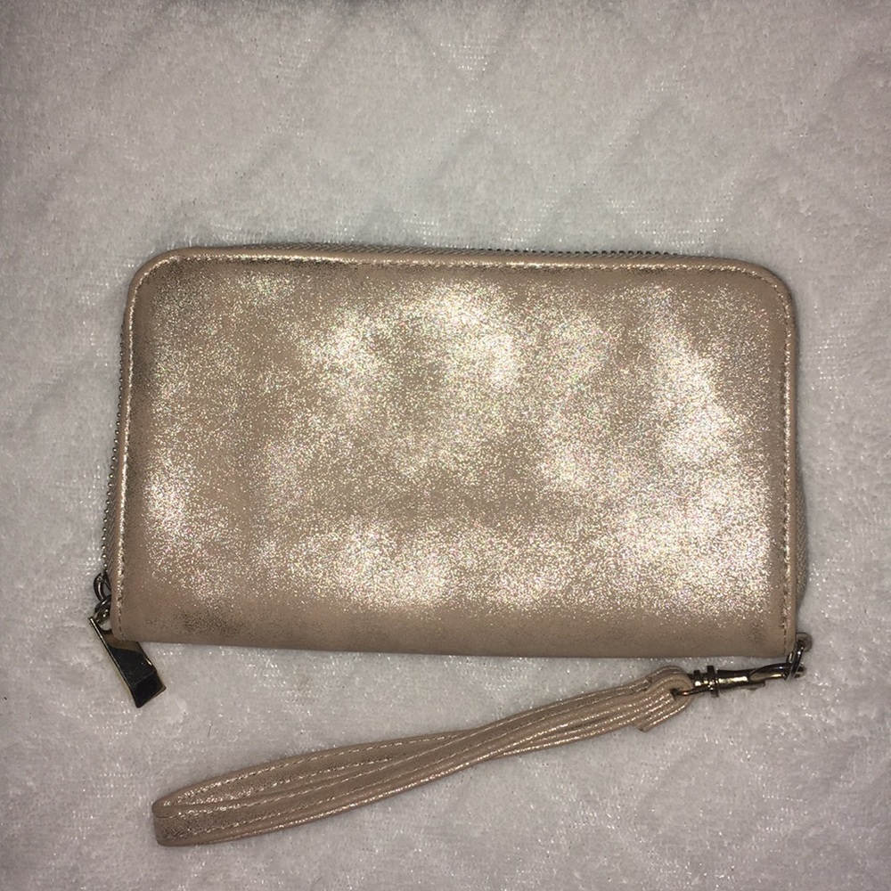 2/$25 • Shimmery Gold Wristlet